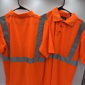 Visibility Enhanced Apparel High Visibility Orange Polo L Bundle of 2